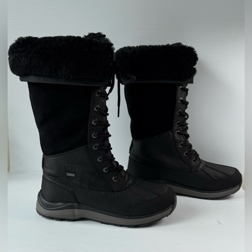 UGG Women's Adirondack Boot Tall III Black Size 8.5 New